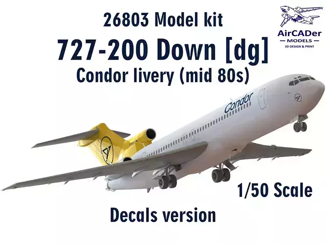 26803 Model kit Boeing 727-200 Down