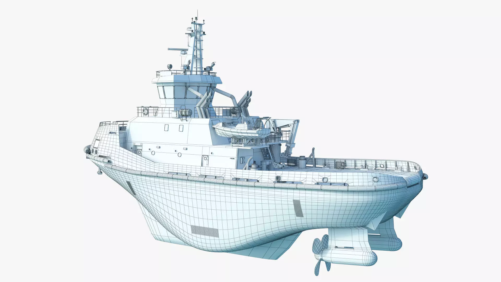 Tug Icebreaker Ship Realistic and Detailed 3D Model 3D model_9