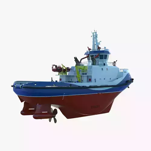 Tug Icebreaker Ship Realistic and Detailed 3D Model 3D model