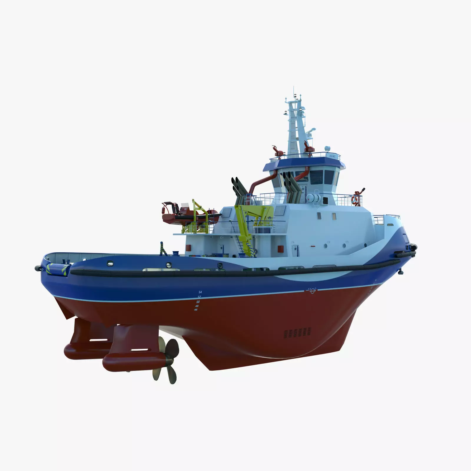 Tug Icebreaker Ship Realistic and Detailed 3D Model 3D model_0