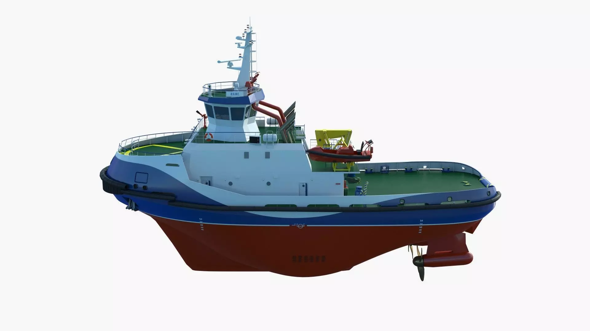 Tug Icebreaker Ship Realistic and Detailed 3D Model 3D model_24
