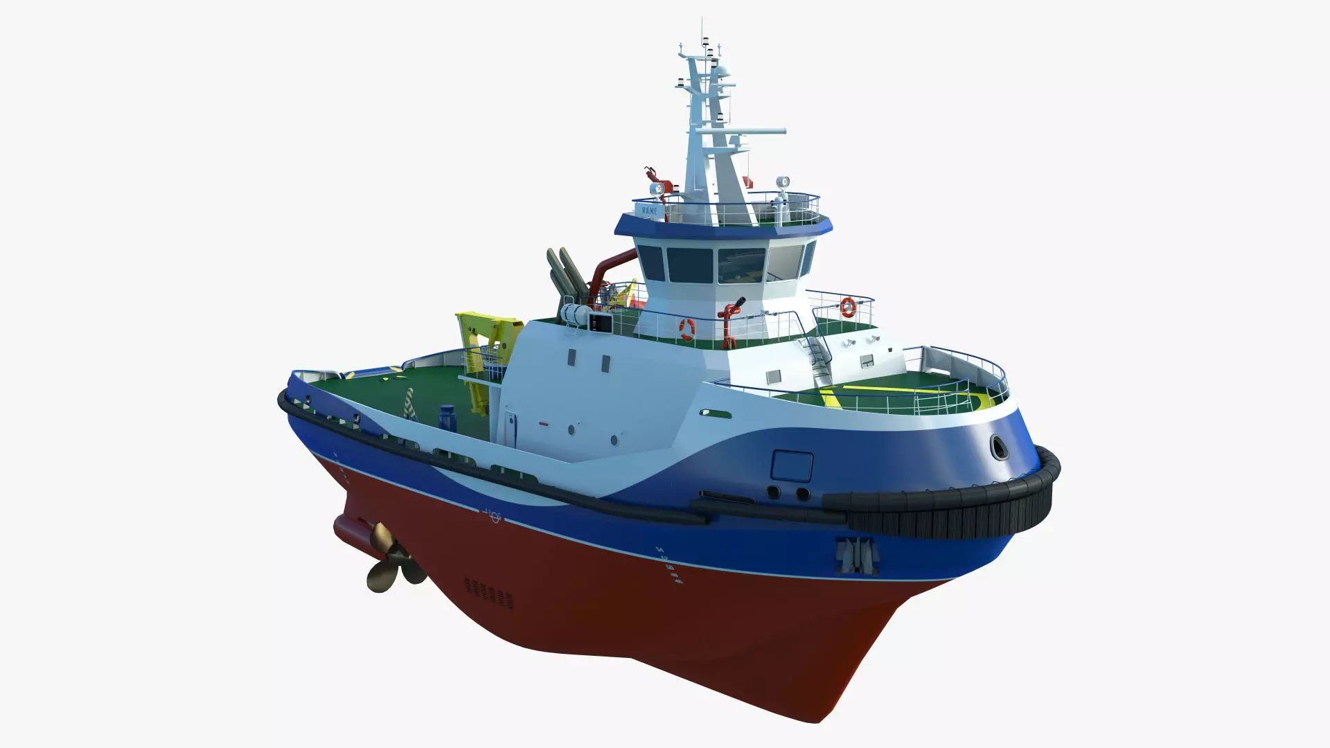 Tug Icebreaker Ship Realistic and Detailed 3D Model 3D model_1