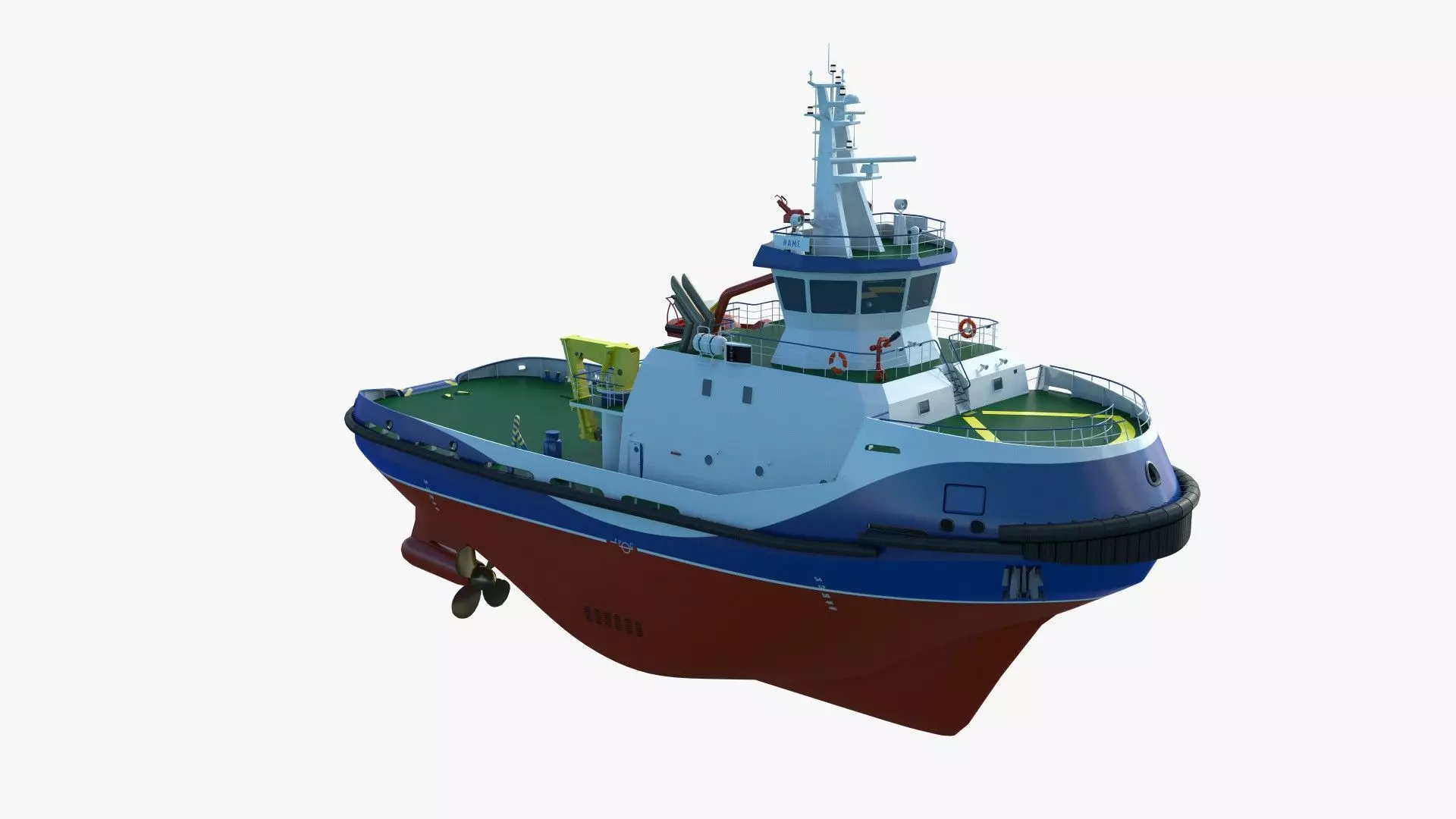 Tug Icebreaker Ship Realistic and Detailed 3D Model 3D model_31