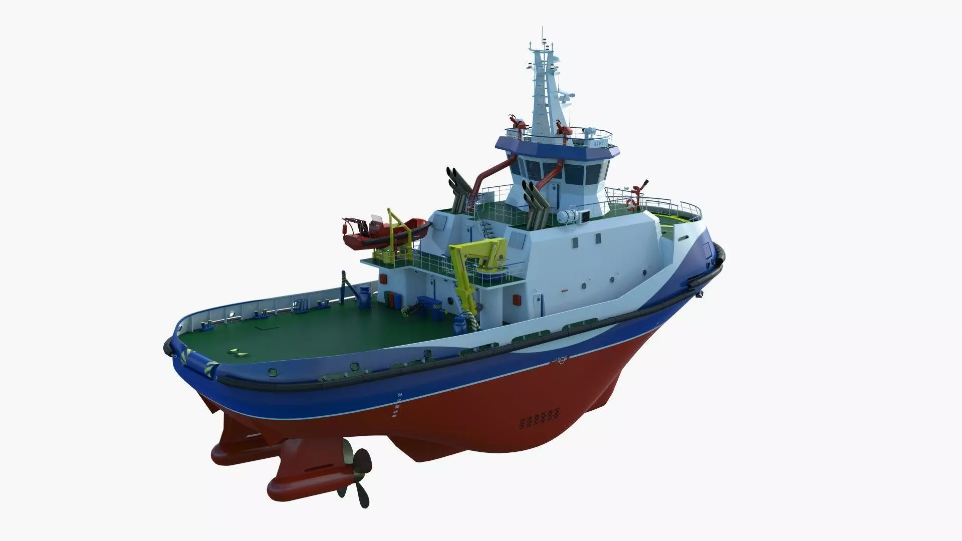 Tug Icebreaker Ship Realistic and Detailed 3D Model 3D model_17