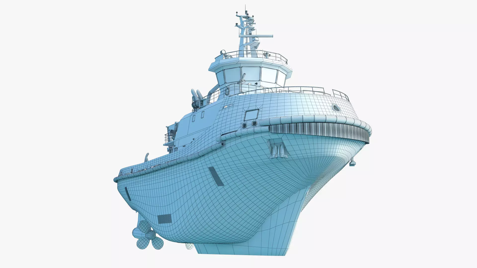 Tug Icebreaker Ship Realistic and Detailed 3D Model 3D model_7