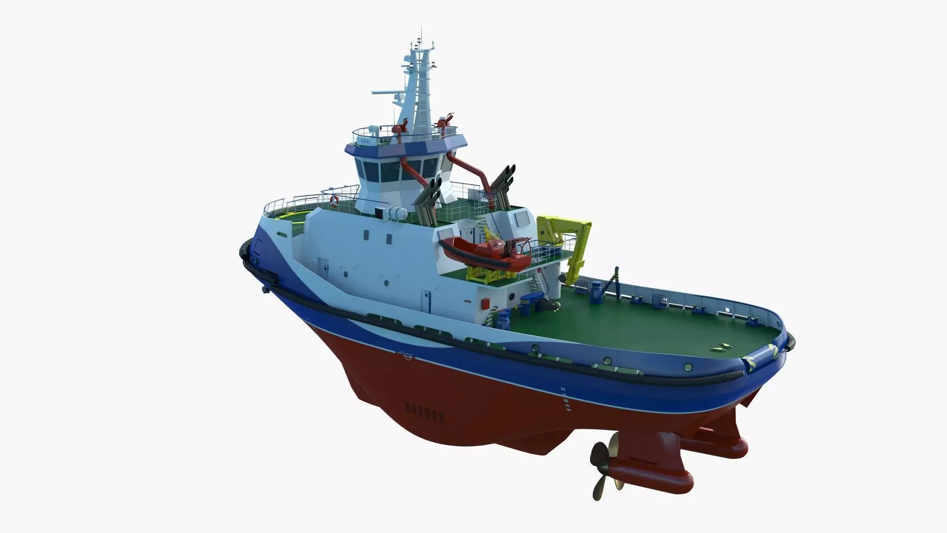Tug Icebreaker Ship Realistic and Detailed 3D Model 3D model_22