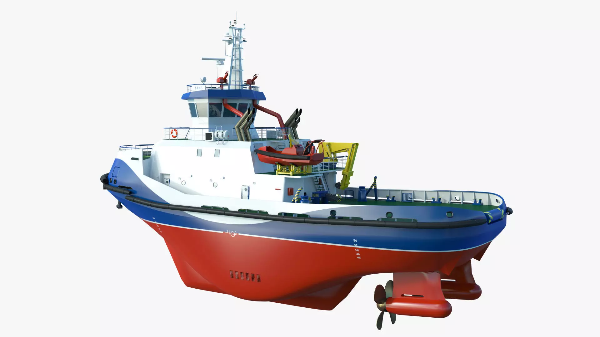 Tug Icebreaker Ship Realistic and Detailed 3D Model 3D model_4