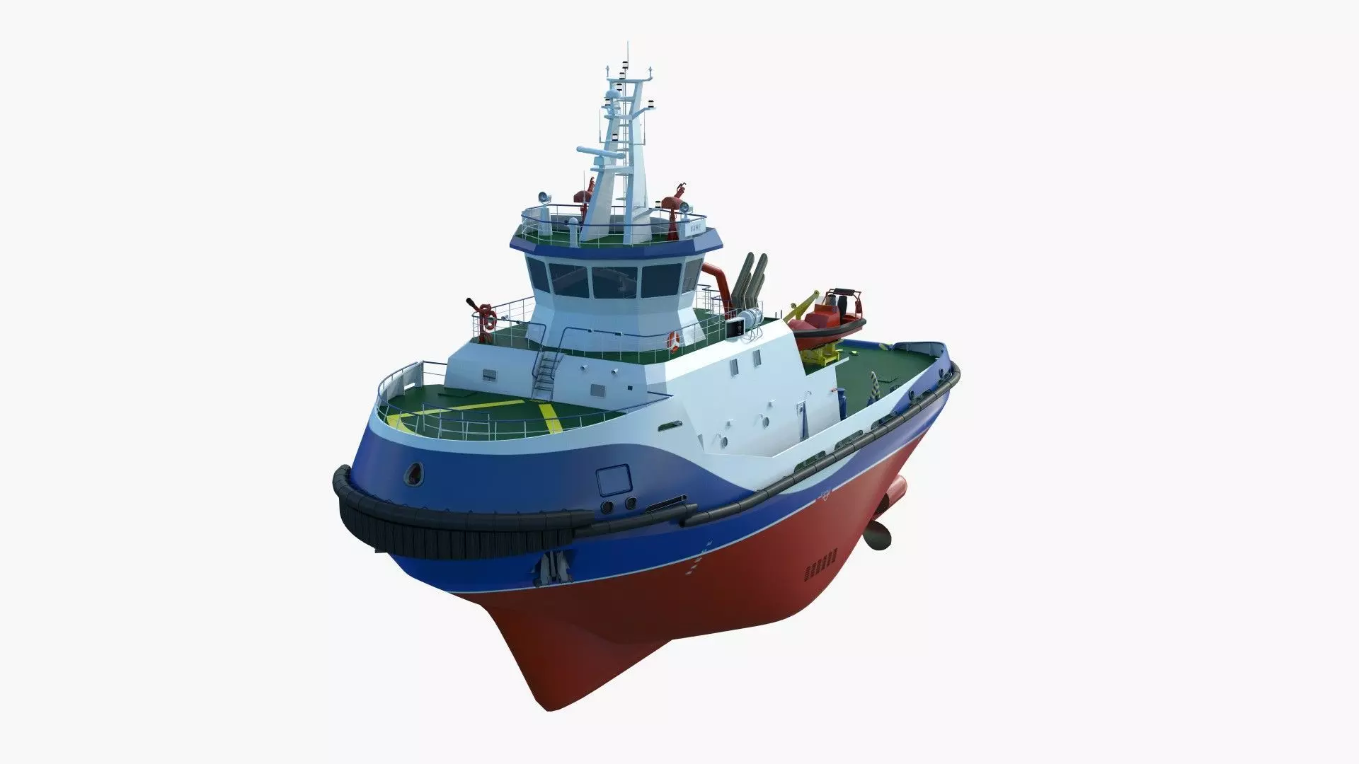 Tug Icebreaker Ship Realistic and Detailed 3D Model 3D model_27
