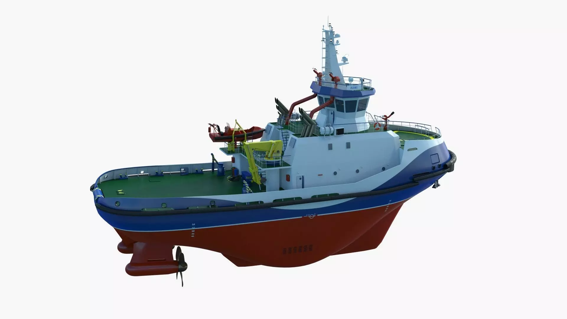 Tug Icebreaker Ship Realistic and Detailed 3D Model 3D model_16