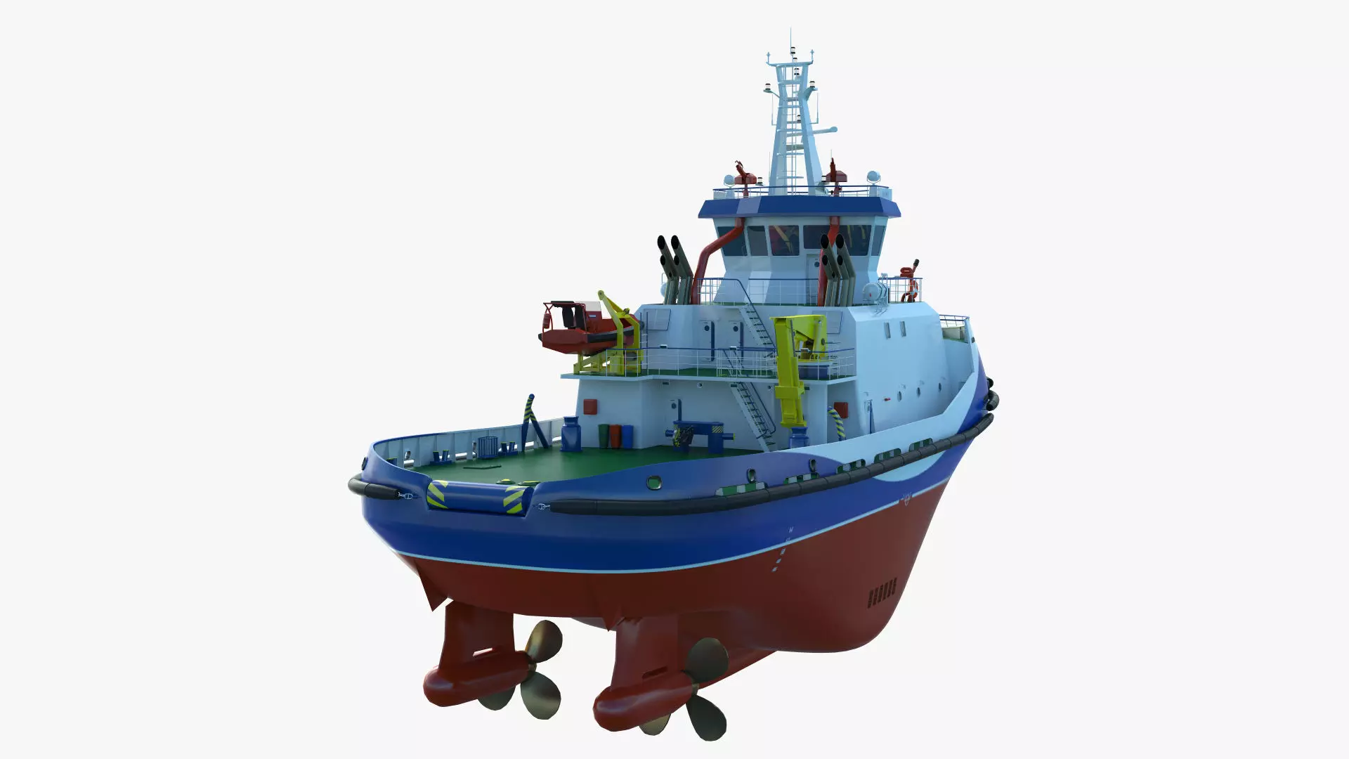 Tug Icebreaker Ship Realistic and Detailed 3D Model 3D model_3