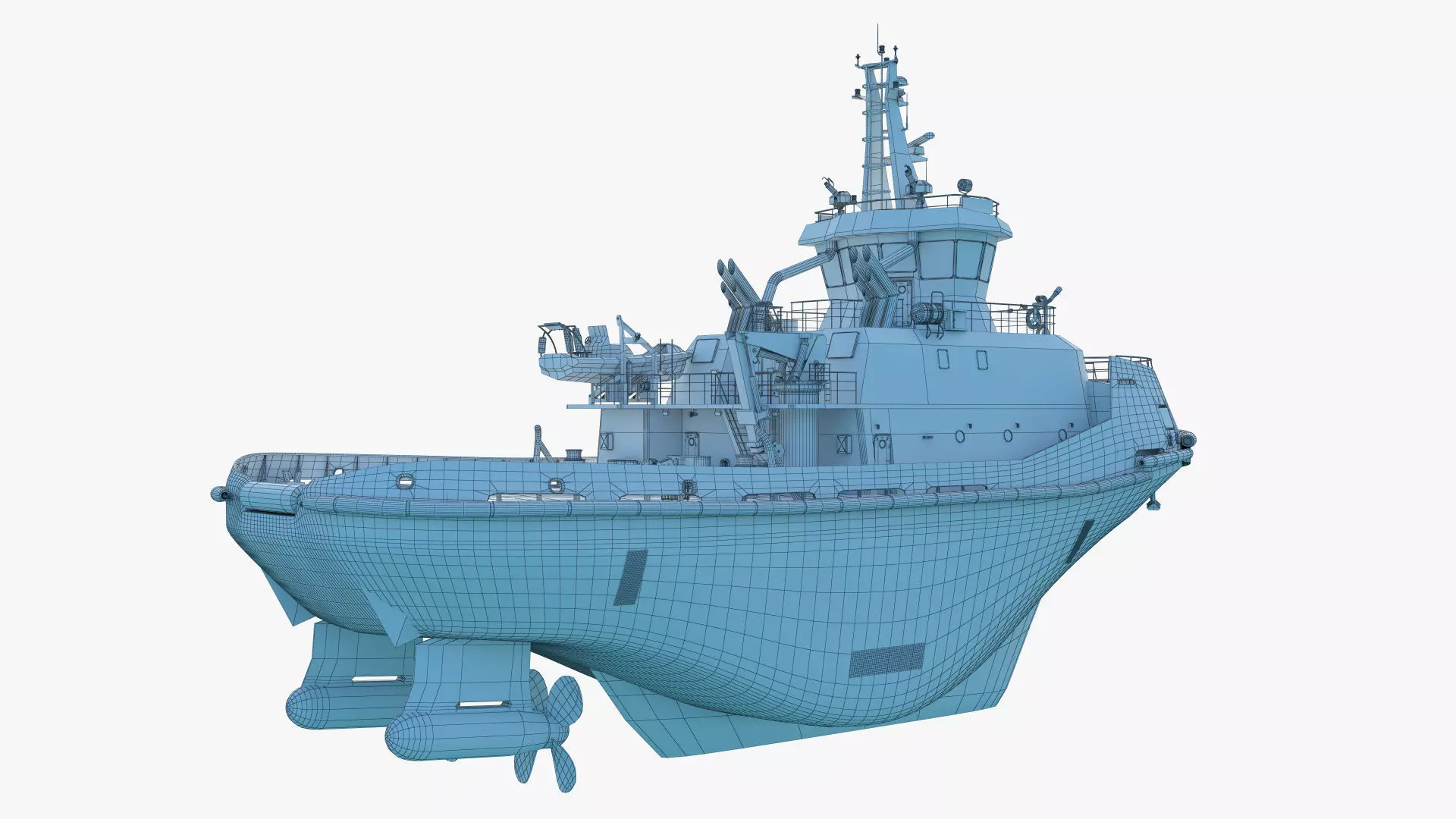 Tug Icebreaker Ship Realistic and Detailed 3D Model 3D model_5