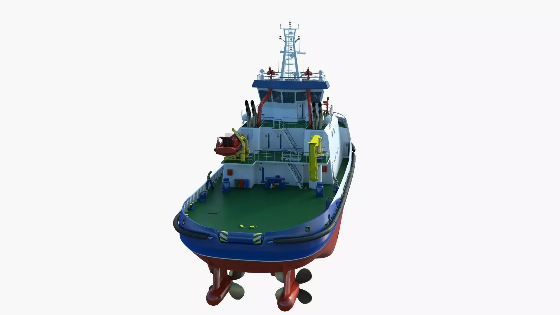 Tug Icebreaker Ship Realistic and Detailed 3D Model 3D model_19