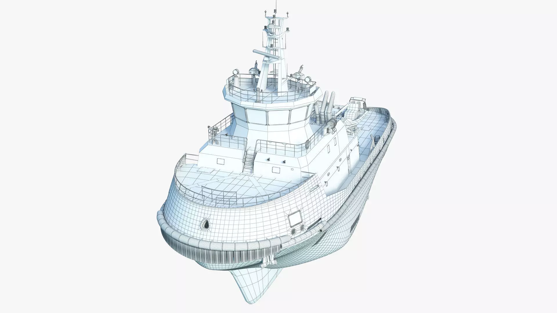 Tug Icebreaker Ship Realistic and Detailed 3D Model 3D model_10