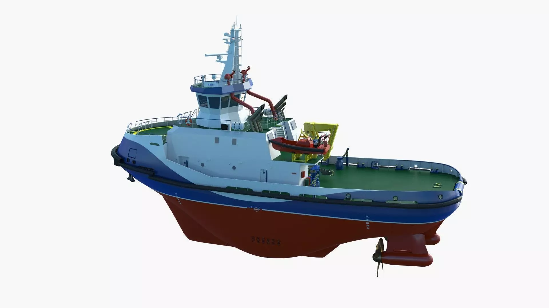 Tug Icebreaker Ship Realistic and Detailed 3D Model 3D model_23