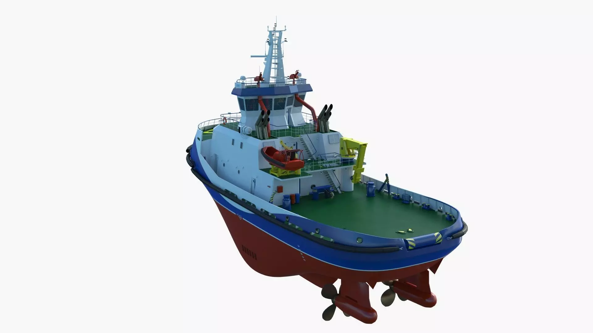 Tug Icebreaker Ship Realistic and Detailed 3D Model 3D model_21