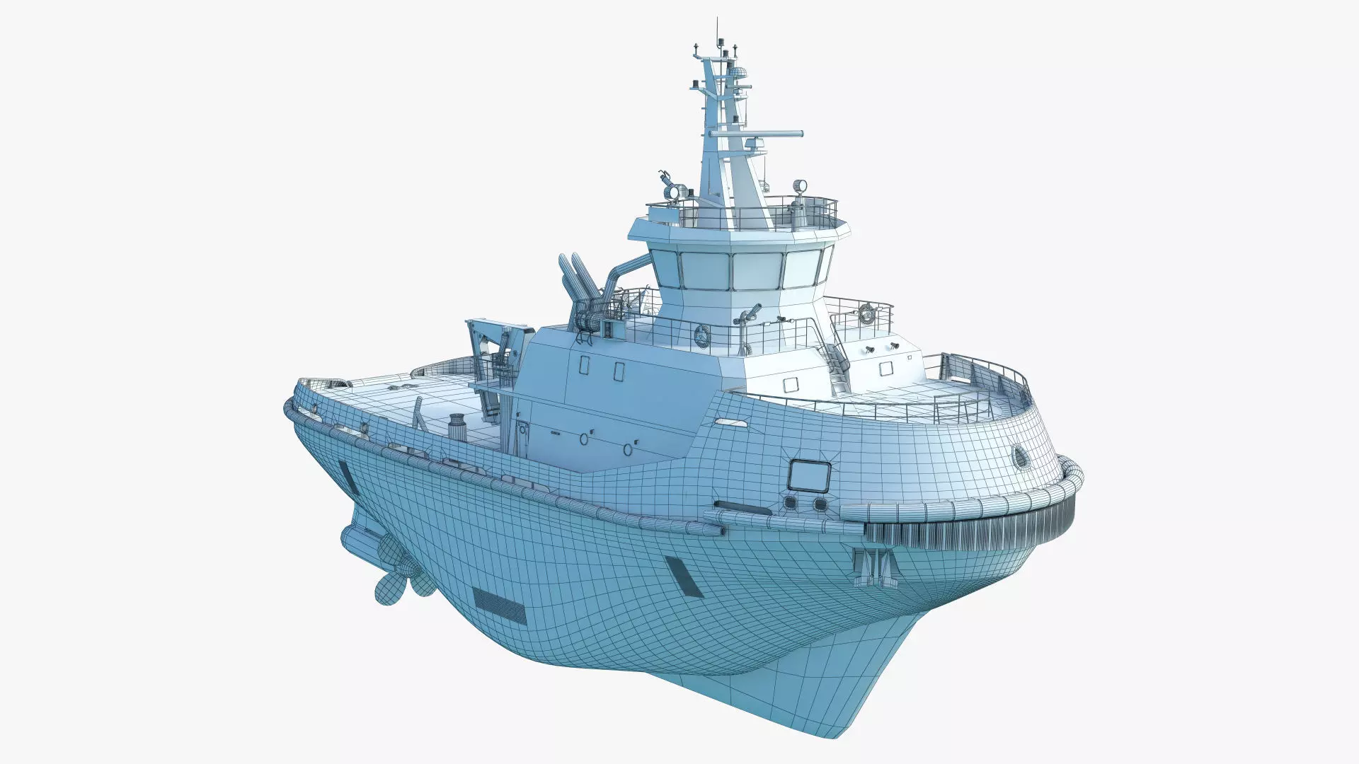 Tug Icebreaker Ship Realistic and Detailed 3D Model 3D model_6