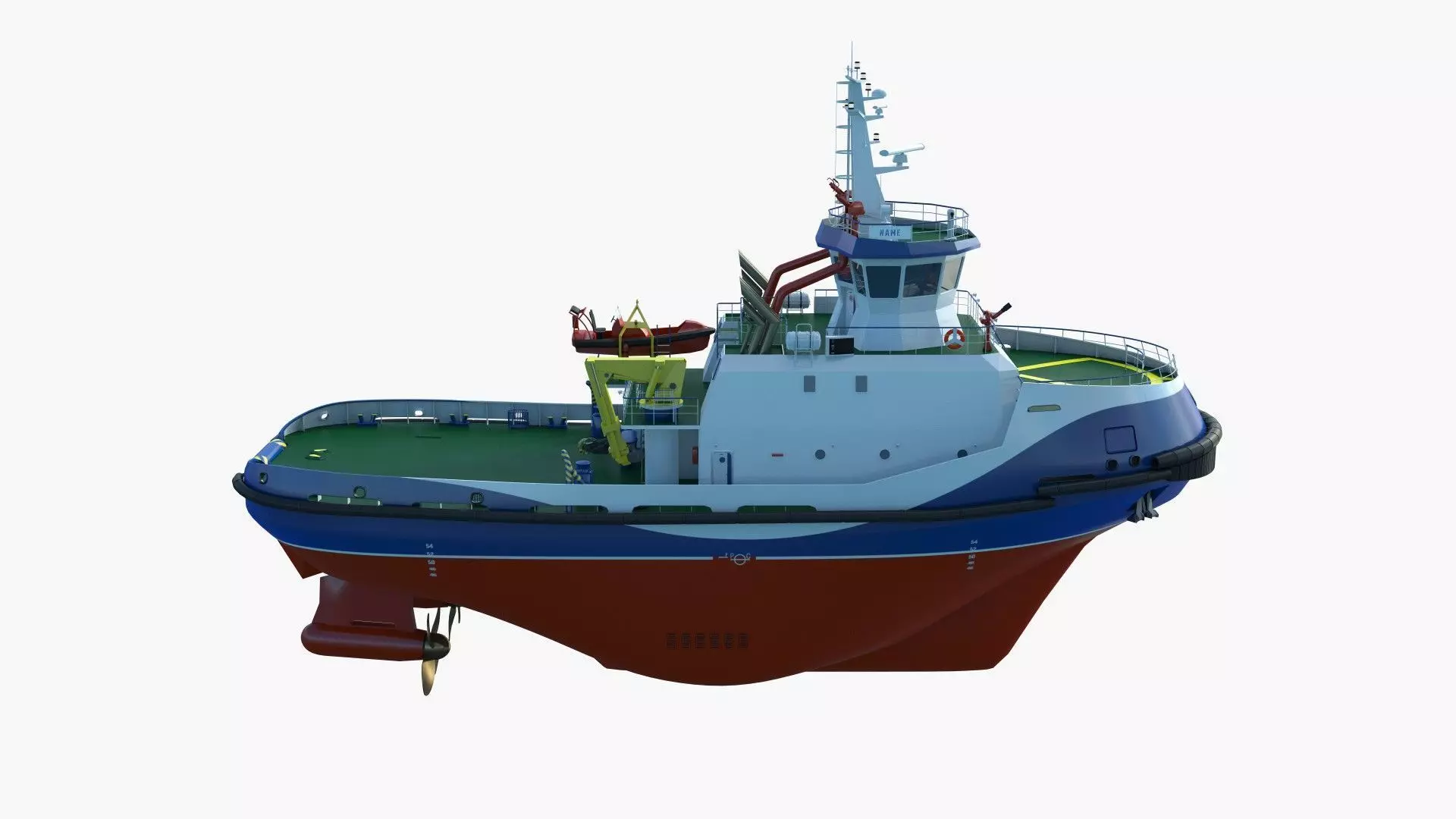 Tug Icebreaker Ship Realistic and Detailed 3D Model 3D model_15