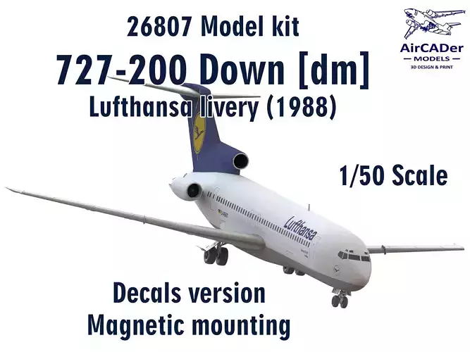 26807 Model kit Boeing 727-200 Down