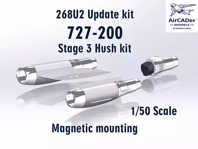 268U2 Update kit Boeing 727-200 Stage 3 Hush kit 3D print model