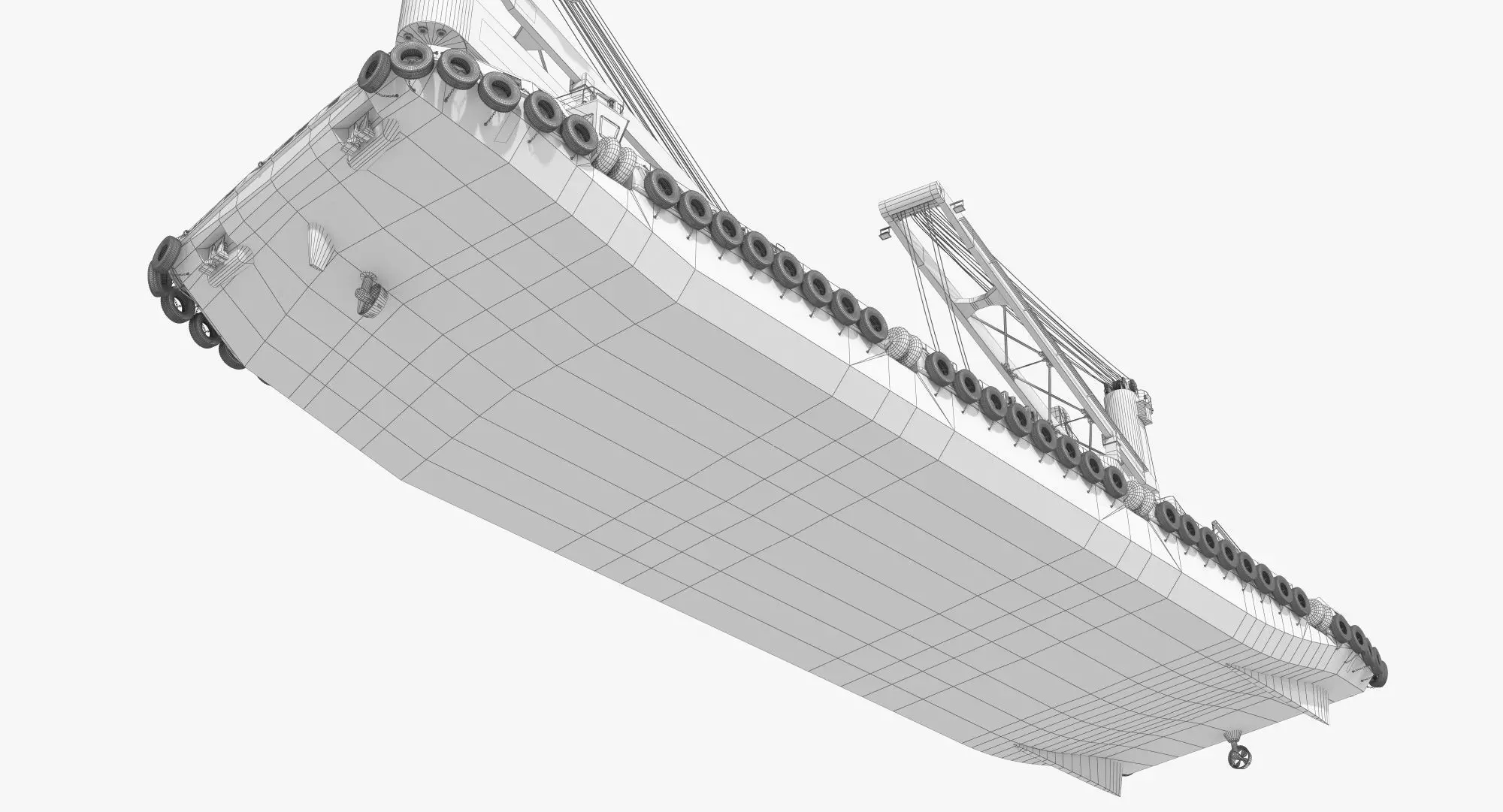 Double Crane Cargo Ship 3D model_17