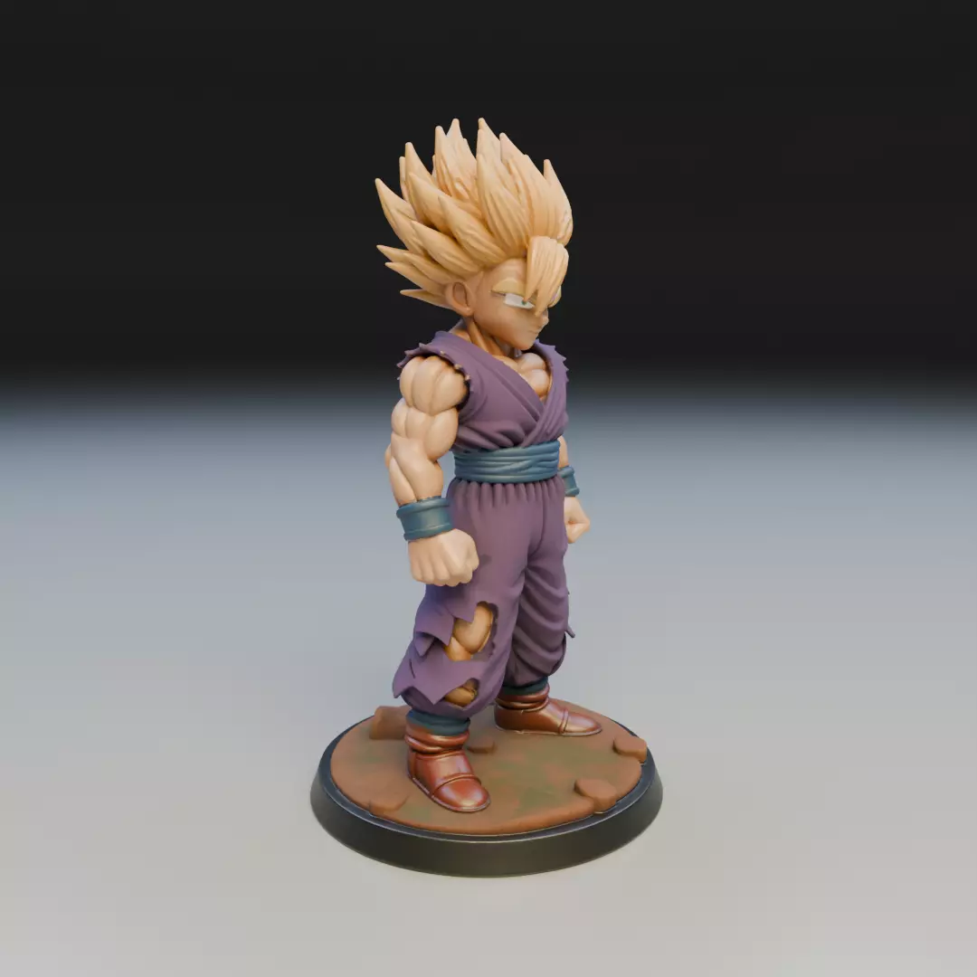 gohan SSJ2 Dragon Ball 3D print model_12