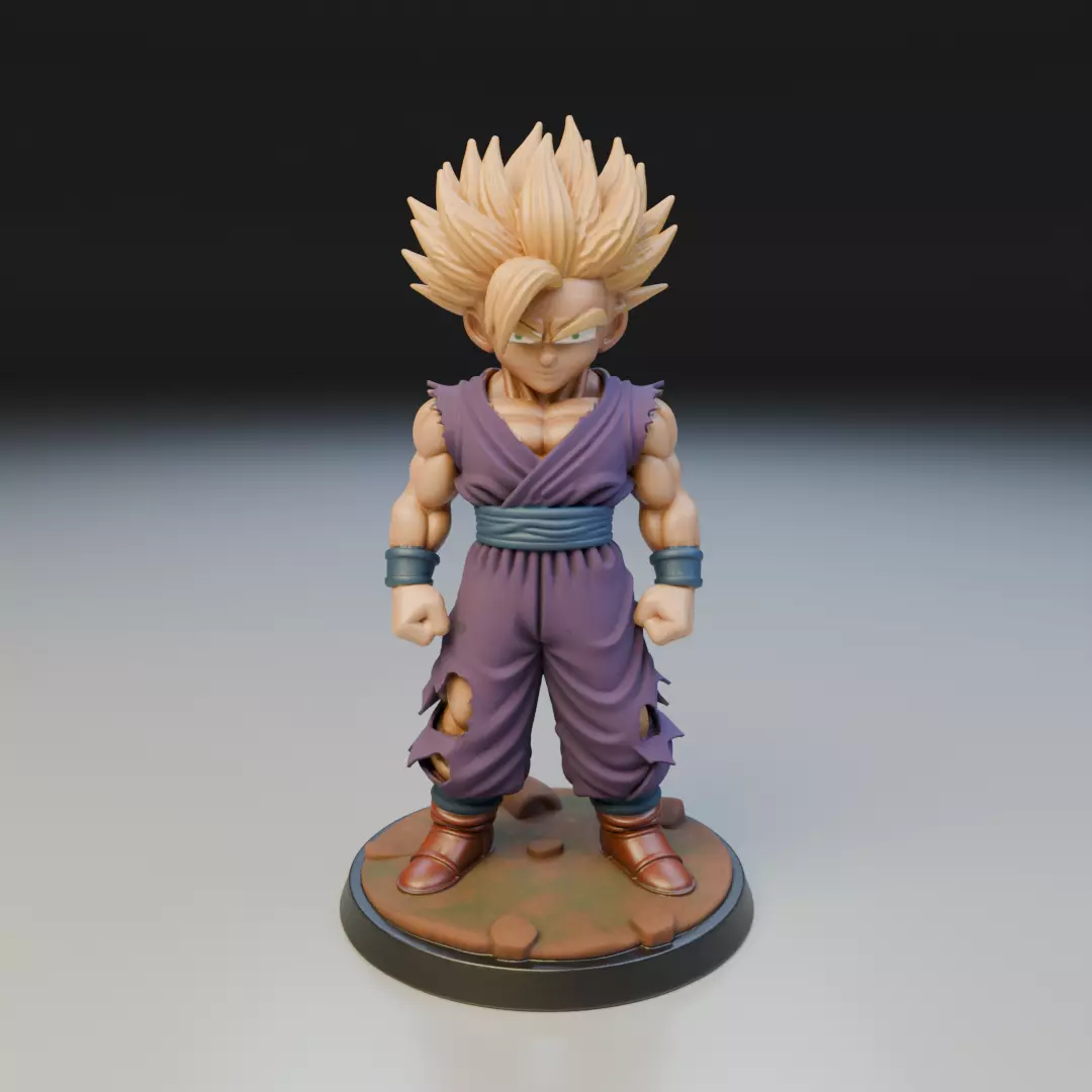 gohan SSJ2 Dragon Ball 3D print model_16
