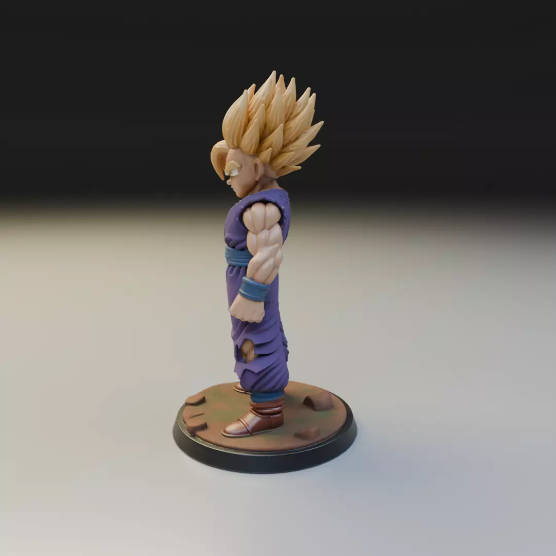 gohan SSJ2 Dragon Ball 3D print model_4