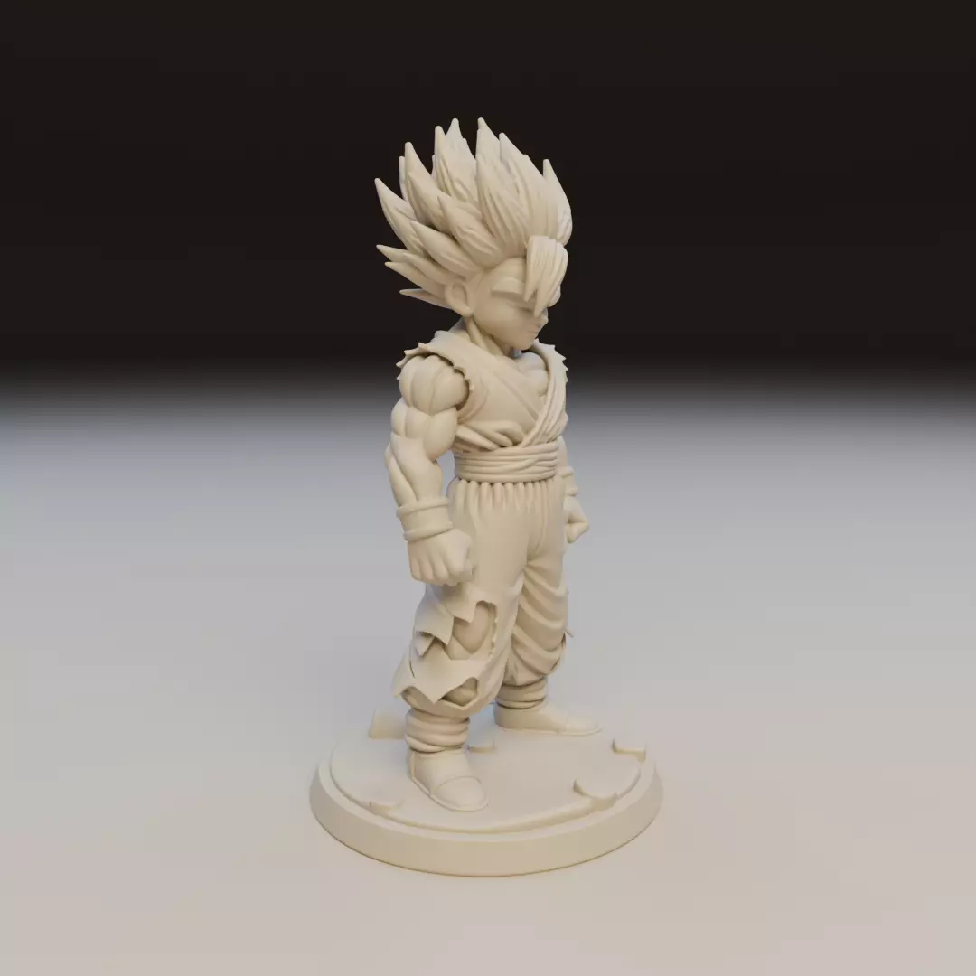 gohan SSJ2 Dragon Ball 3D print model_11