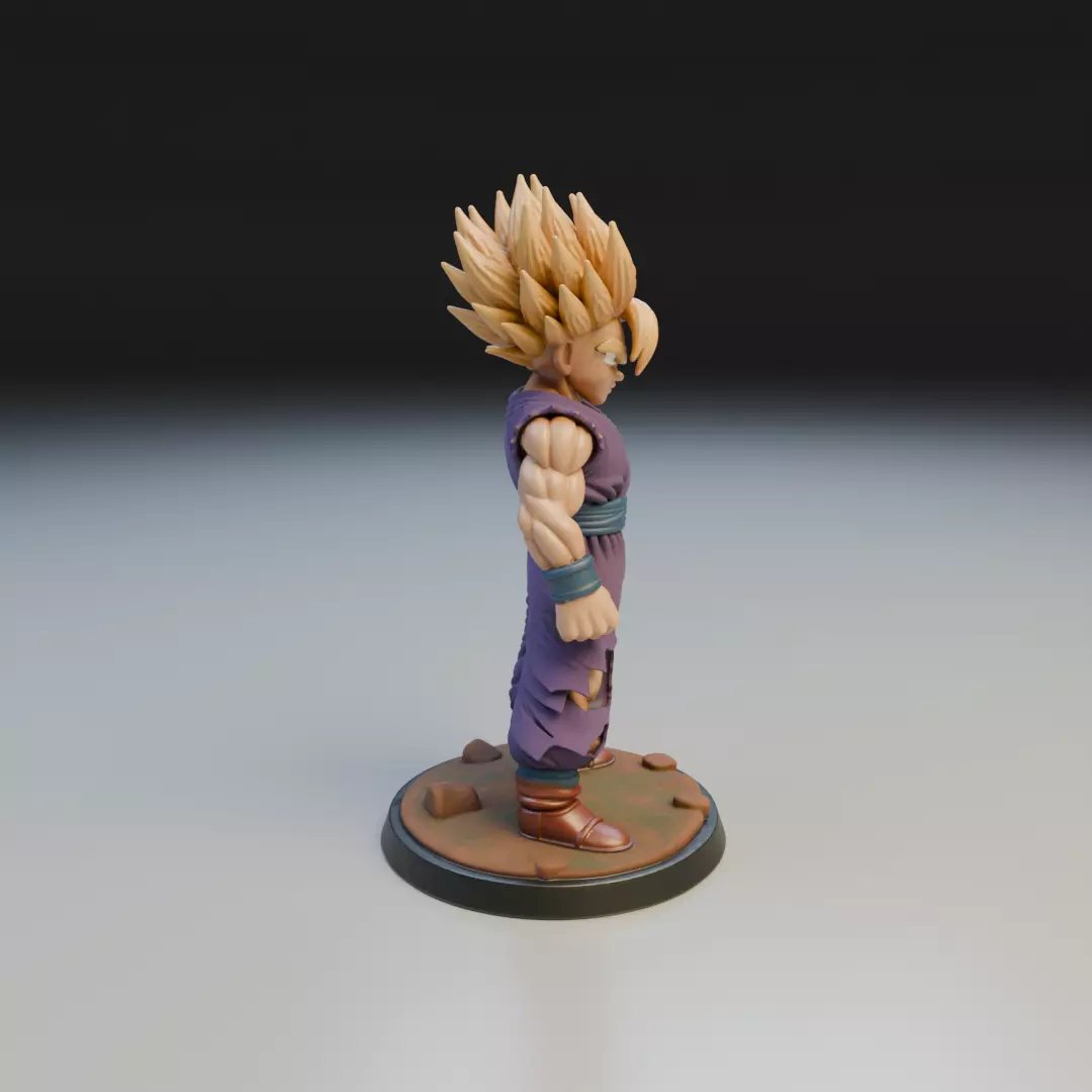 gohan SSJ2 Dragon Ball 3D print model_2