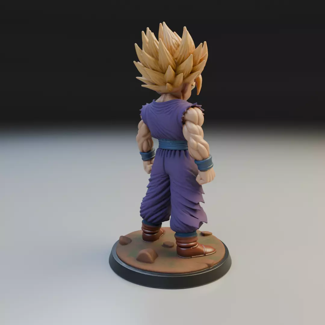 gohan SSJ2 Dragon Ball 3D print model_14