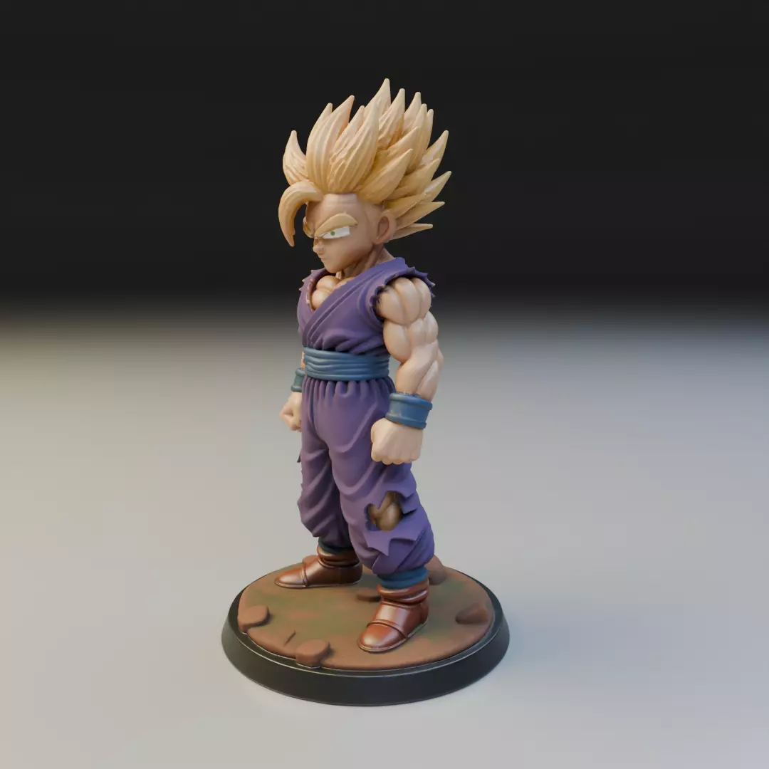 gohan SSJ2 Dragon Ball 3D print model_10