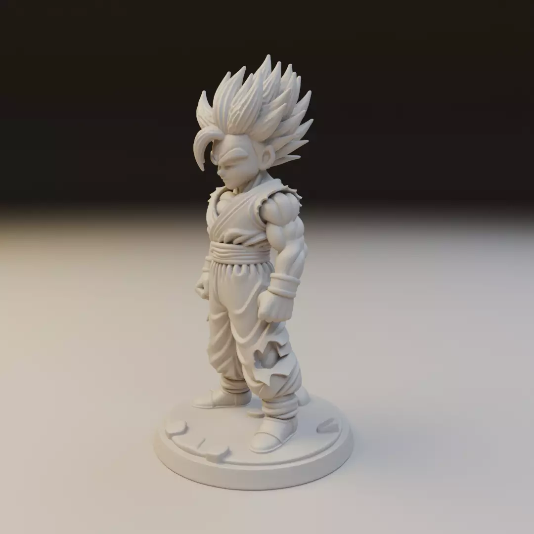 gohan SSJ2 Dragon Ball 3D print model_9