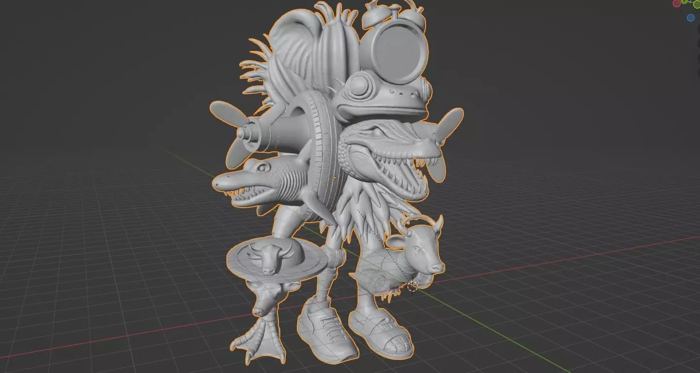  Italian Brainrot 10-stage combination 3D print model_0