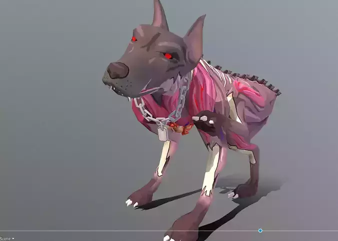 Hybrid Police Dog DoberMan IDLE Scratching