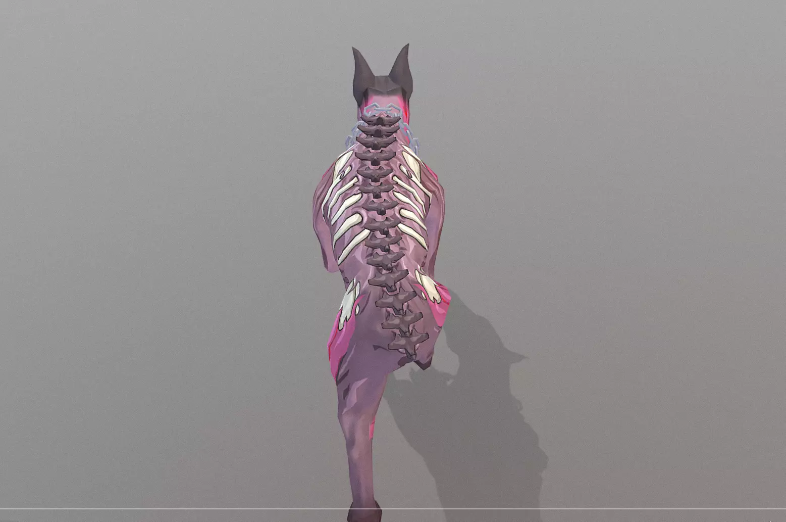 Hybrid Police Dog DoberMan Walk Cycle 3D model_2