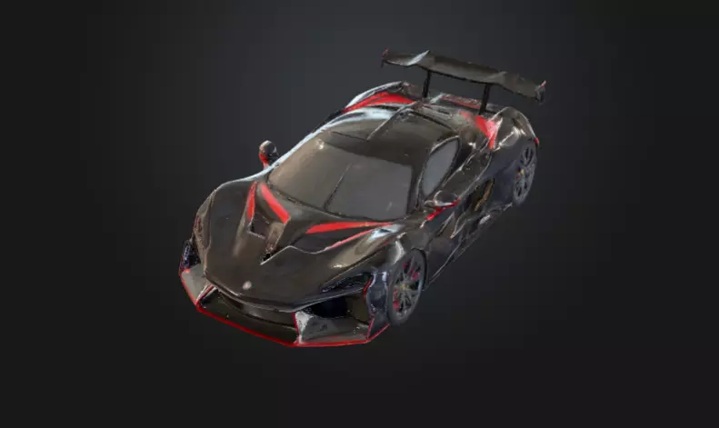 Black and Red Supercar 3D print model