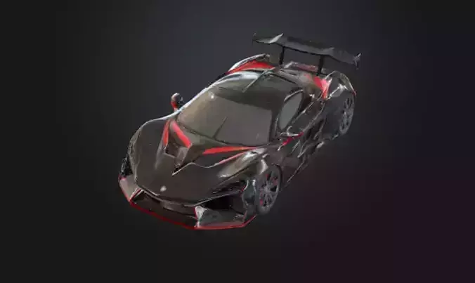 Black and Red Supercar