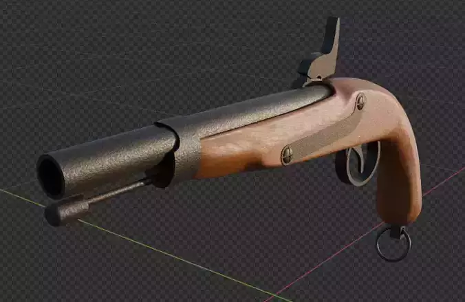 OldGun French type percussion pistol