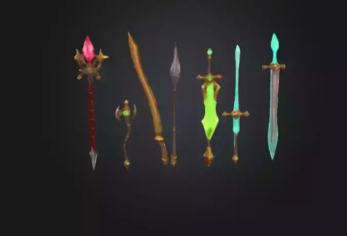 Medieval Fantasy Weapon Pack 3D print model