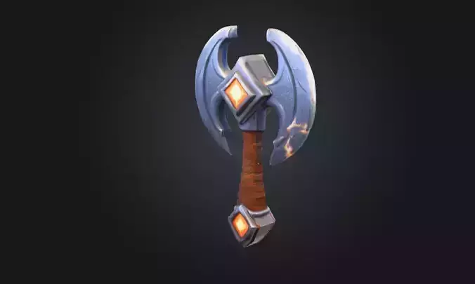 Blazing War Axe 3D print model