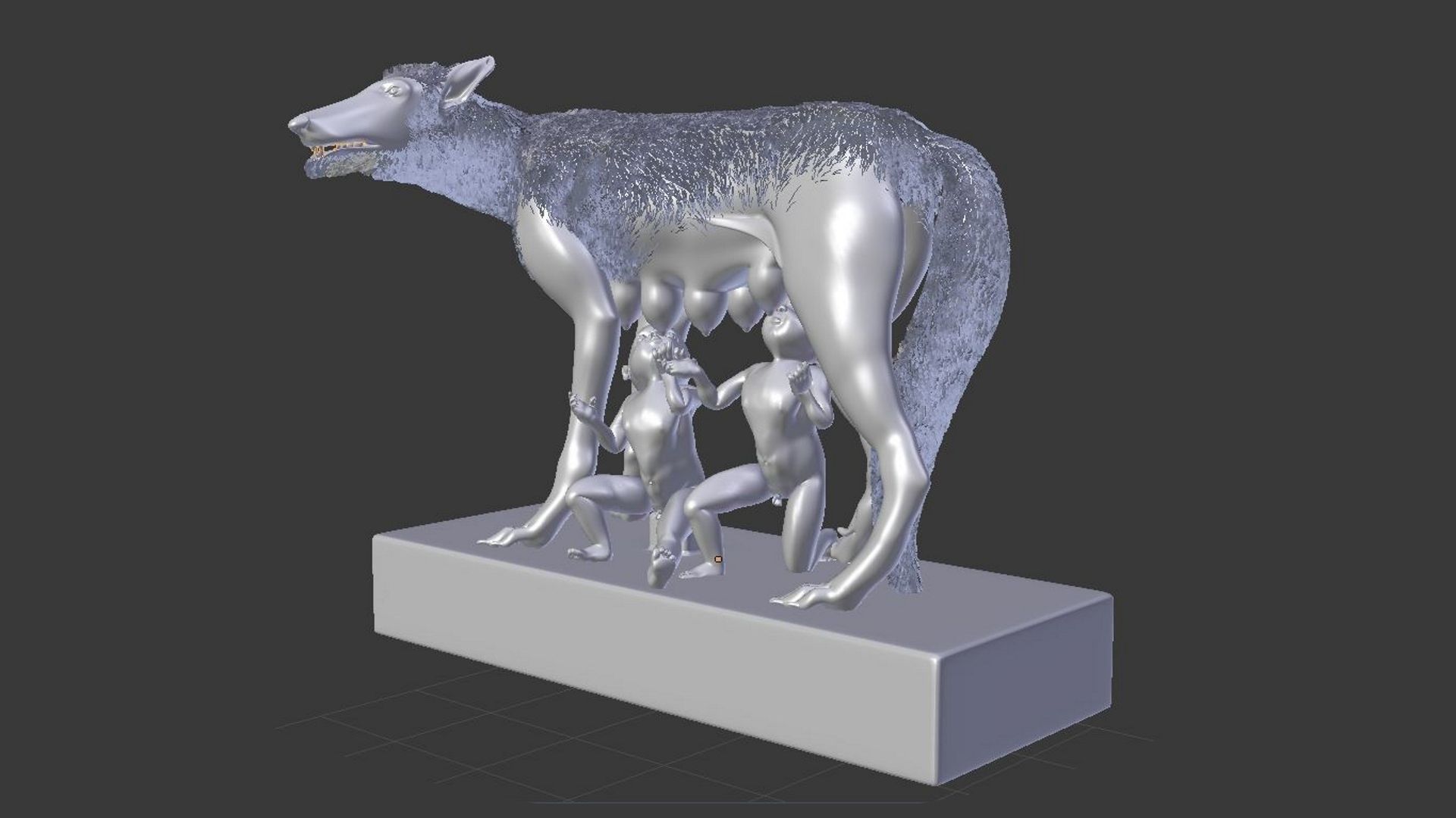 Lupa Capitolina Low-poly 3D model_1