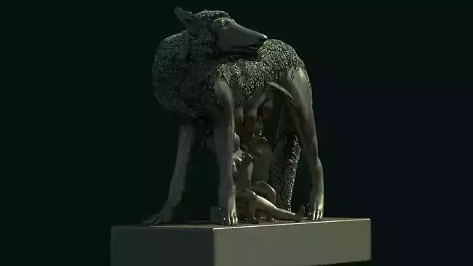 Lupa Capitolina Low-poly 3D model
