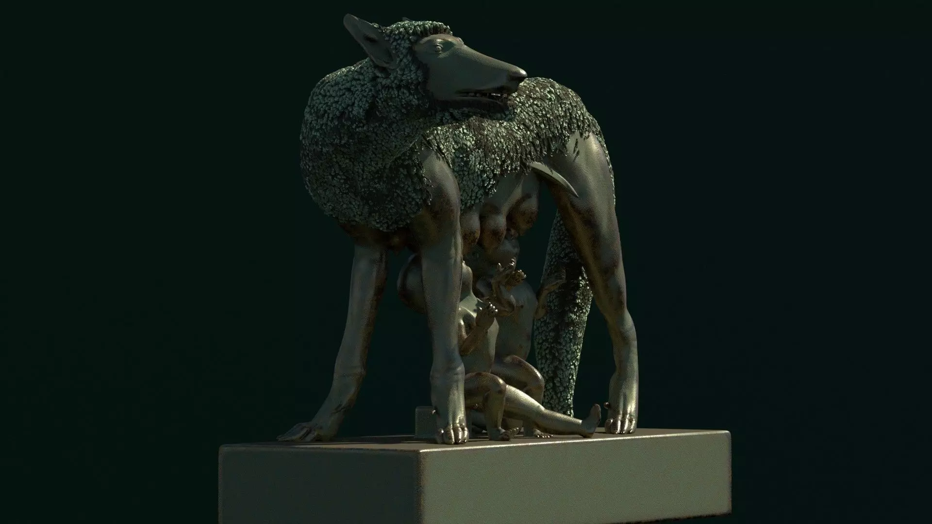 Lupa Capitolina Low-poly 3D model_0