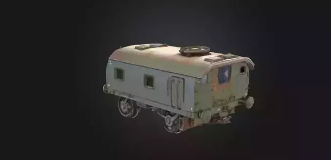 Old Military Train 3D print model