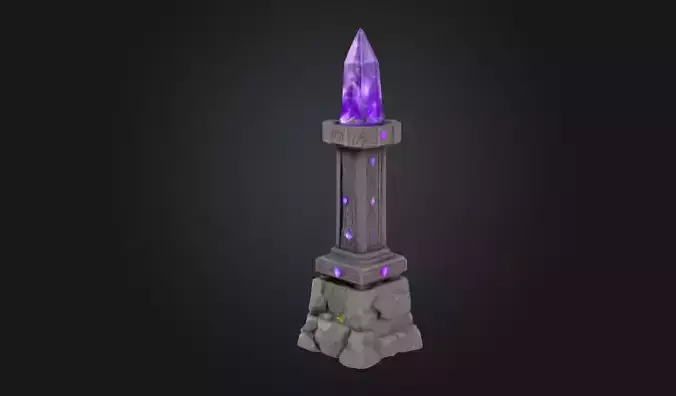 Duergar Crystal Pylon Magical Dwarven Artifact 3D print model