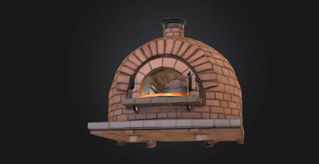 raditional Wood-Fired Pizza Oven 3D print model_3