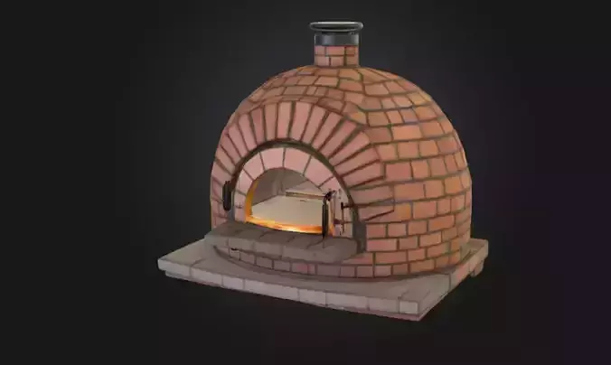 raditional Wood-Fired Pizza Oven 3D print model