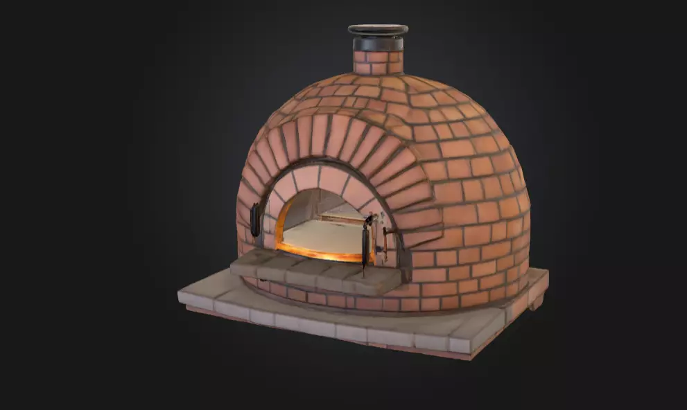 raditional Wood-Fired Pizza Oven 3D print model_0
