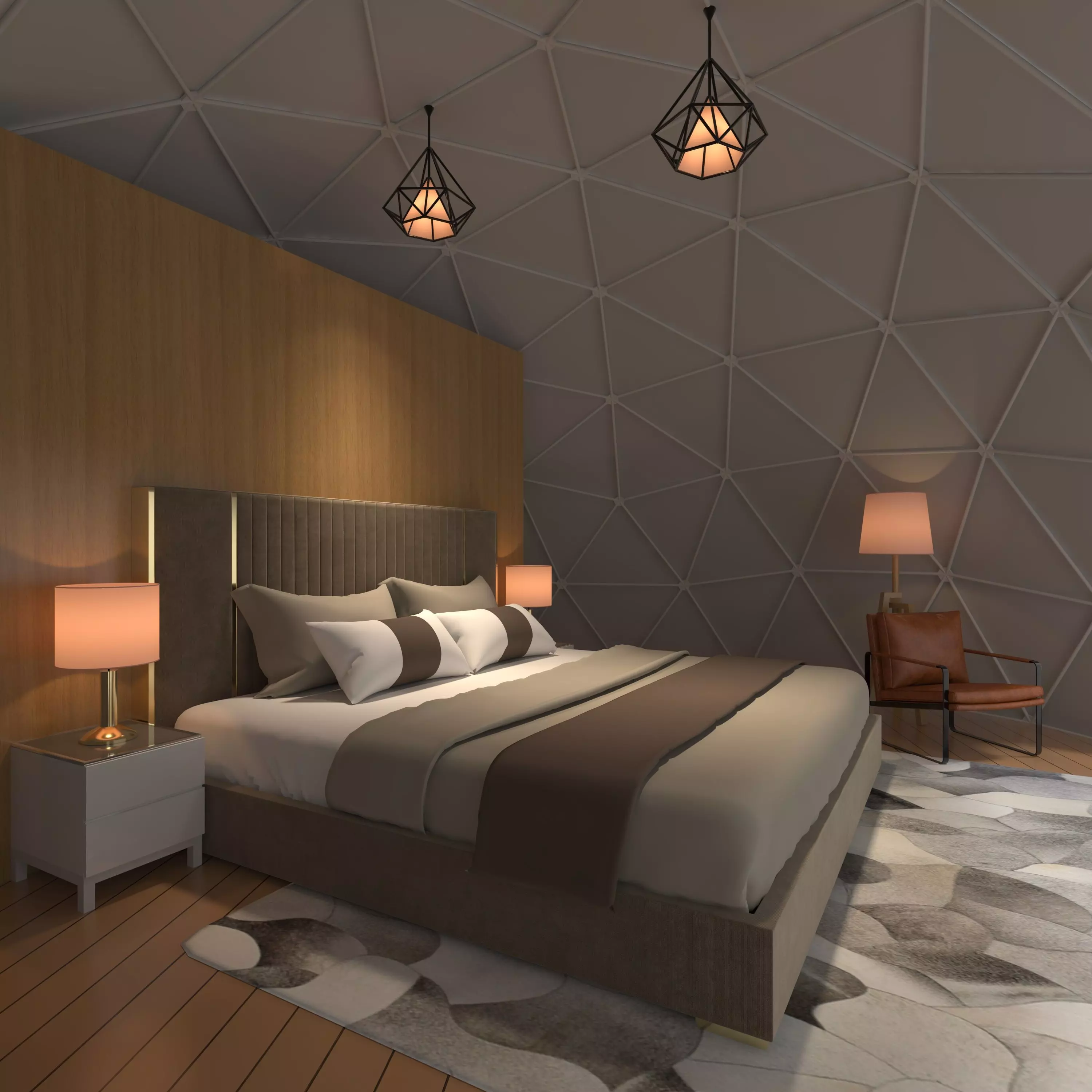 Geodesic Dome Glamping 01 3D model_9