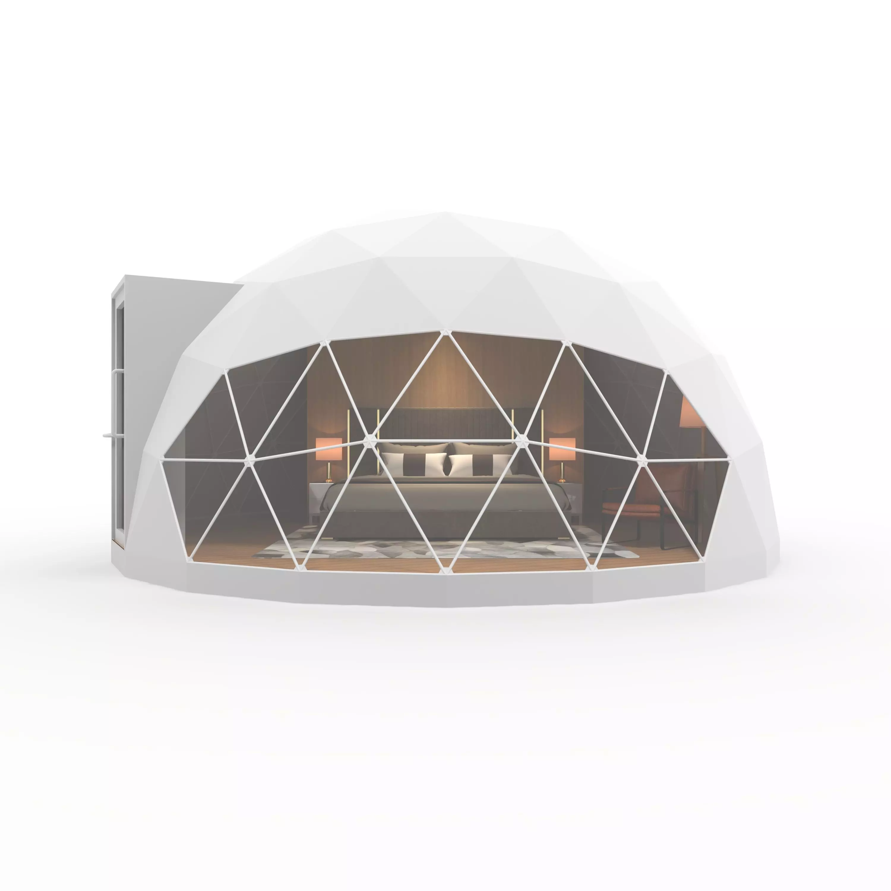Geodesic Dome Glamping 01 3D model_2